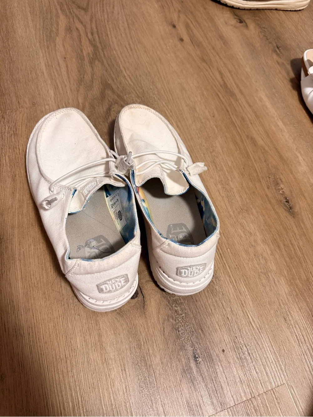 White Hey Dude shoes